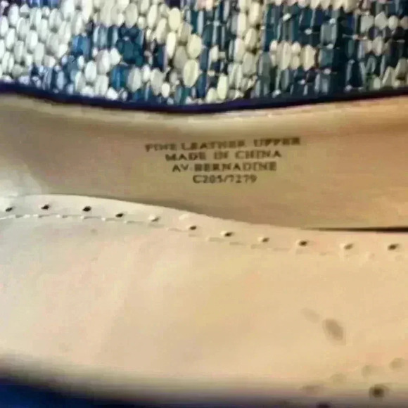 Adrienne Vittadini Blue buckle detail flat shoe Bernadine size 6 - Picture 5 of 14